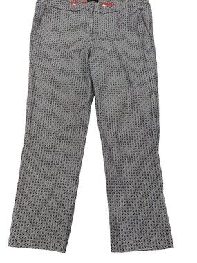 Audrey & Celine Womens Black & White Geometric Pattern Pants Size 14 Made In Chi